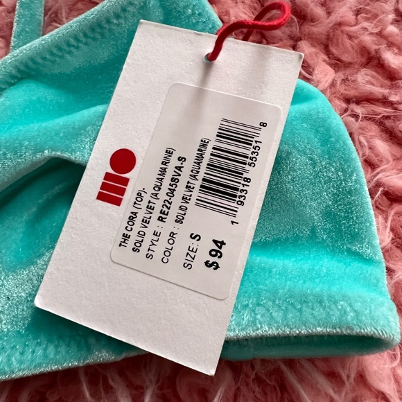 Solid & Striped Cora Velvet Bikini Set Aqua - Picture 5 of 6